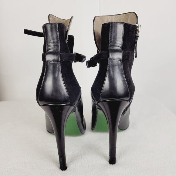 Donald J Pliner black suede pony hair stiletto ankle boot Size 7 Western glam - Picture 9 of 10